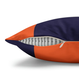 Orange & Purple Checkered Faux Suede Throw Pillow Cover