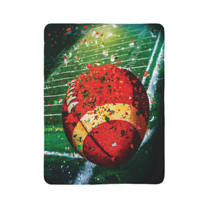 Football Game Day Plush Sherpa Throw Blanket