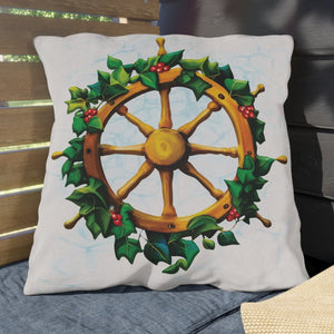 coastal christmas decor pillow