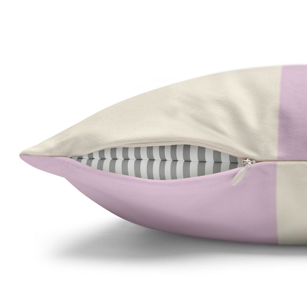 Lilac & Ivory Checkered Faux Suede Soft Pillow Cover