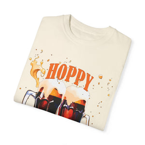 White t-shirt with 'Beer Lovers Funny Thanksgiving' design on a white background