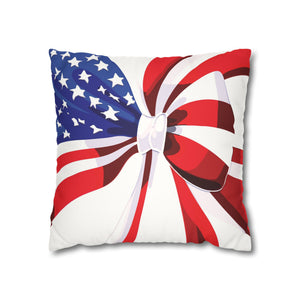 throw pillow with 'American Flow Chic Patriotic Soft Accent Cover' design