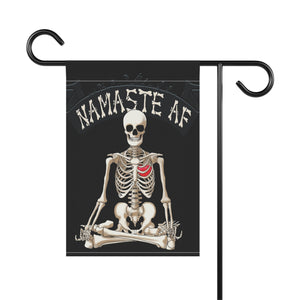 Namaste AF Skeleton Halloween Yard Flag