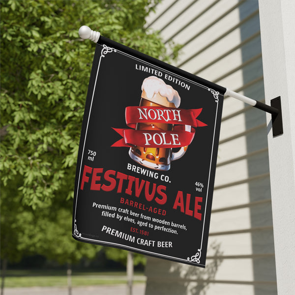 Festivus Ale North Pole Brewery Christmas Holiday Flag
