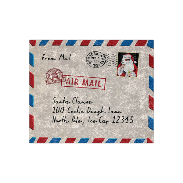 Santa Mail Cute Christmas Throw Blanket