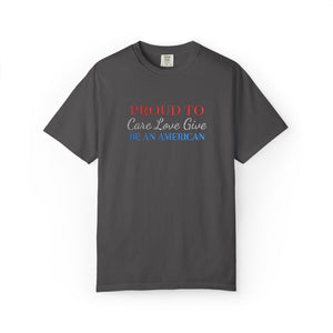 Embroidered Proud American Patriotic Comfort Colors® T-Shirt