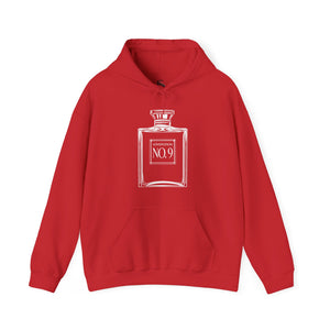 Military green hoodie with 'Love Potion Perfume Witchy Halloween' design on a plain background