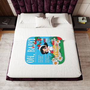 Snow White Illustrated Soft Sherpa Baby Blanket