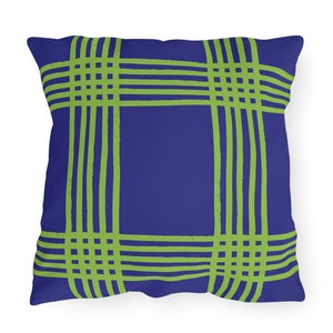 Reversible Purple and Green Indoor Outdoor Pillow