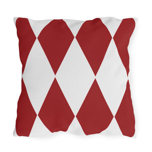 Reversible Red & White Outdoor Indoor Pillow