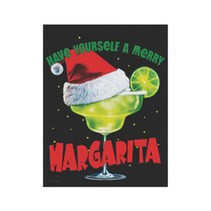 Merry Margarita Flag Funny Holiday Garden Flag