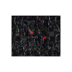 Snow Birds Midnight Blue Decorative Throw