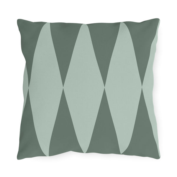 Green Diamond Indoor Outdoor Throw Pillow
