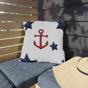 throw pillow with 'Anchor & Stars Patriotic' design