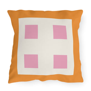 throw pillow with 'Pastel Orange & Pink' design