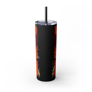 mug with 'Virginia Tech Hokies Football Tumbler 20oz' graphic on a white background