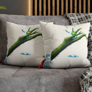 throw pillow with 'Grinch Christmas Cover Soft Holiday' design