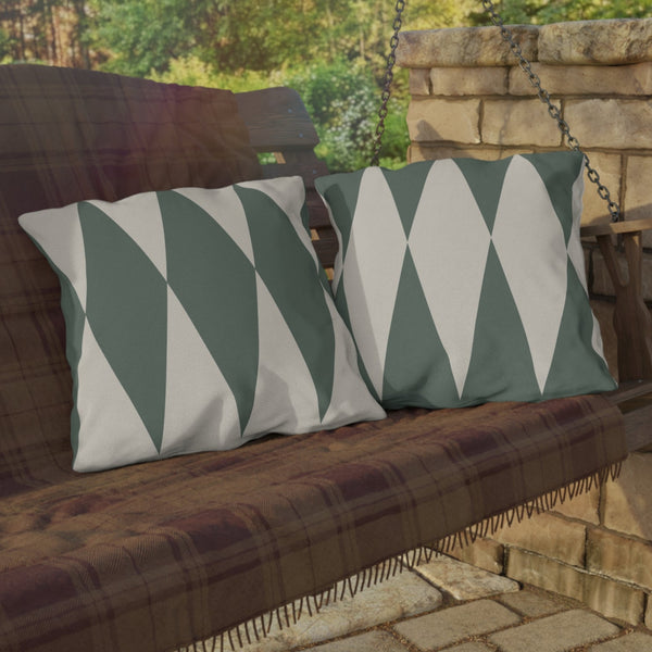 Green Ivory Diamond Indoor Outdoor Throw Pillow
