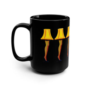 mug with 'Leg Lamp A Christmas Story' graphic on a white background