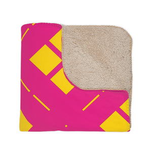 Pink and Yellow Modern Decor Throw Blanket