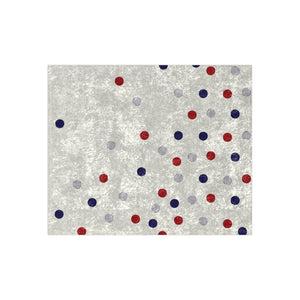 Soft sherpa blanket with 'Patriotic Polka Dots Chic Shimmering Throw' design