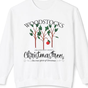 Christmas sweatshirt with 'A Charlie Brown Christmas Tree' design on a plain background