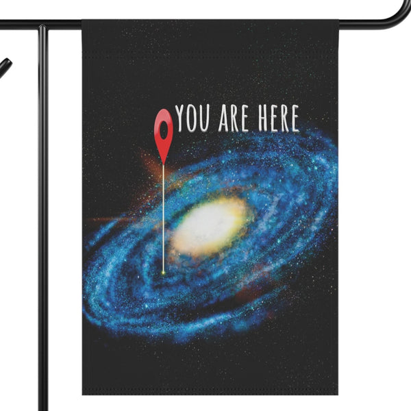 you are here yard flag
