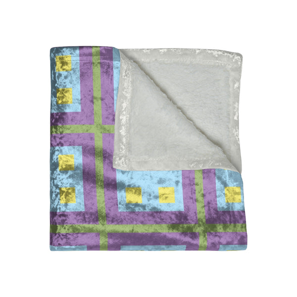 Pastel Purple & Blue Decorative Throw Blanket