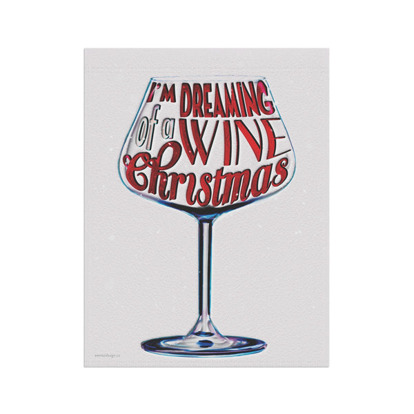 Wine Christmas Yard Flag – Double Sided Outdoor Holiday Decor