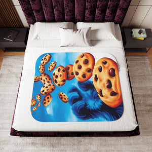 Cookie Monster Newborn Toddler Sherpa Baby Blanket