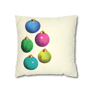 throw pillow with 'Christmas Ornaments Soft Cover Holiday' design