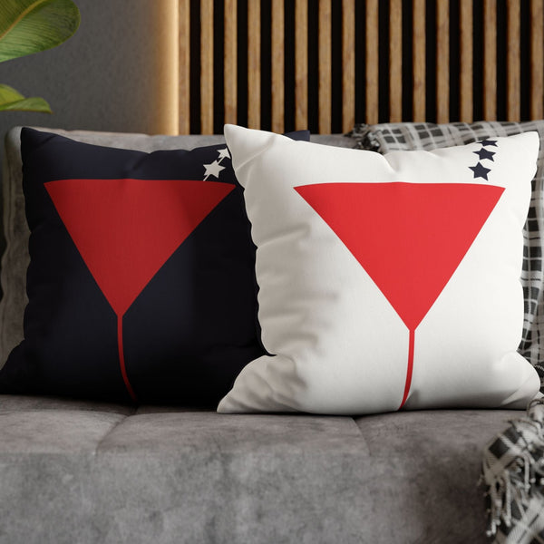 Martini Lovers Reversible Patriotic Accent Pillow Cover