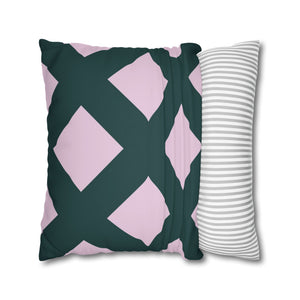throw pillow with 'Reversible Lavender & Blue Cover' design