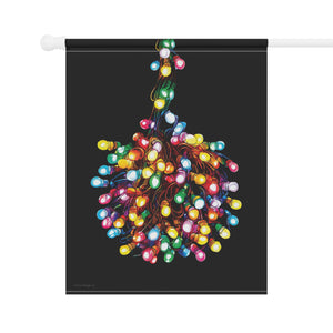 Tangled Lights Funny Christmas Flag
