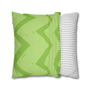 throw pillow with 'Purple & Green Reversible Cover' design