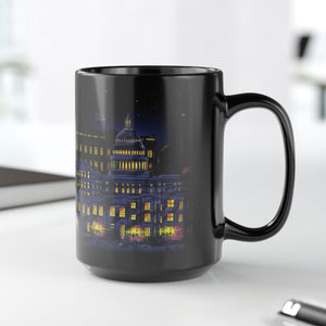 mug with 'Starry Night Washington DC Art' graphic on a white background