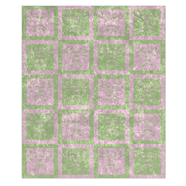 pink green candy canes Christmas decorative throw blanket