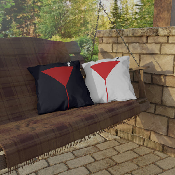 Red White Blue Martini July 4th Reversible Outdoor Indoor Pillow