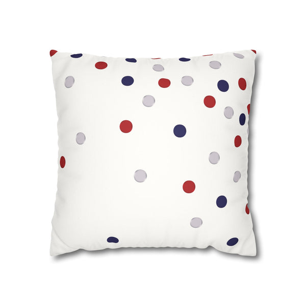 Patriotic Polka Dots American Chic Soft Throw Pillow Cover