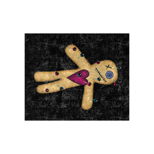 Voodoo Doll Funny Gift Halloween Throw Blanket