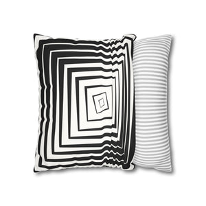 Black & White Reversible Faux Suede Pillow Cover