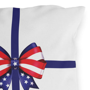 throw pillow with 'Patriotic July 4th' design