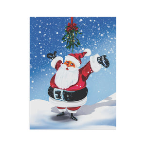 Mistletoe Santa Seasonal Holiday Yard Flag