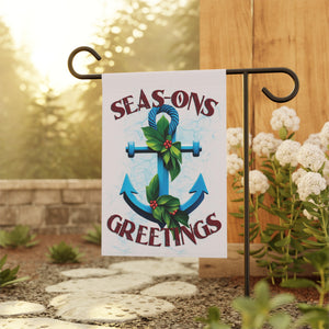 Coastal Beach Christmas Funny Yard Flag