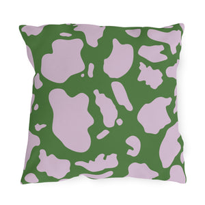 Lilac and Green Animal Indoor Outdoor Throw Pillow