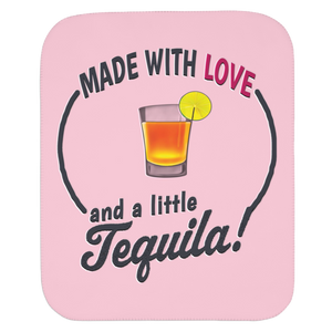 made with love funny pink baby blanket