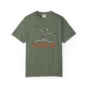 Fuck It Leaping Skeleton Halloween T-Shirt Comfort Colors®