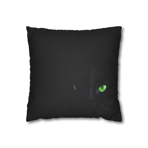 throw pillow with 'Black Cat Halloween Cover' design