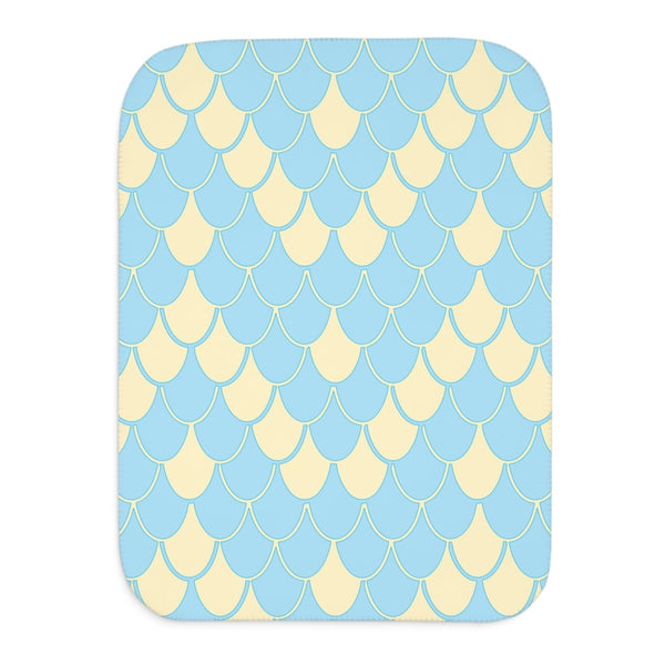 Baby Snake Blue & Yellow Sherpa Baby Blanket