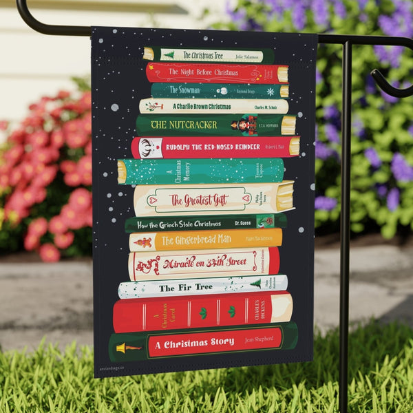 Christmas Book Flag – Durable Outdoor Yard Flag | Classic Holiday Banner